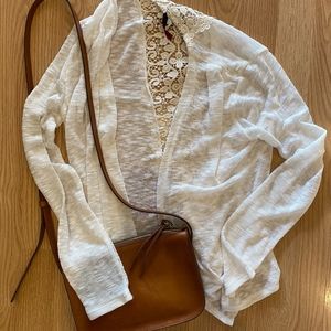 NWOT Knit Cardigan w/ Lace Back Detail